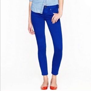 J. Crew cobalt blue toothpick jeans